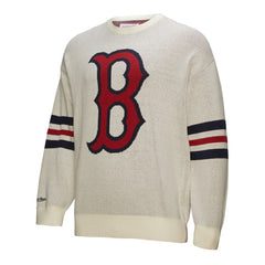 Boston Red Sox Retro Pullover Sweater - Cream | Mitchell & Ness
