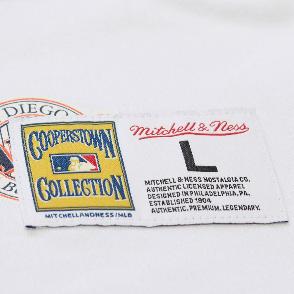 San Diego Padres Cooperstown Collection Team Origins Premium T-Shirt - White | Mitchell & Ness