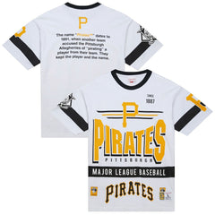 Pittsburgh Pirates Cooperstown Collection Team Origins Premium T-Shirt - White | Mitchell & Ness