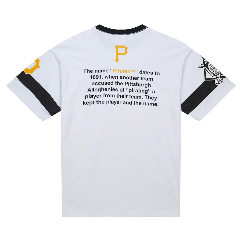 Pittsburgh Pirates Cooperstown Collection Team Origins Premium T-Shirt - White | Mitchell & Ness