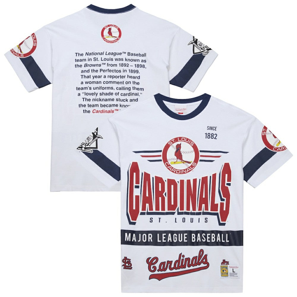 St. Louis Cardinals Cooperstown Collection Team Origins Premium T-Shirt - White | Mitchell & Ness