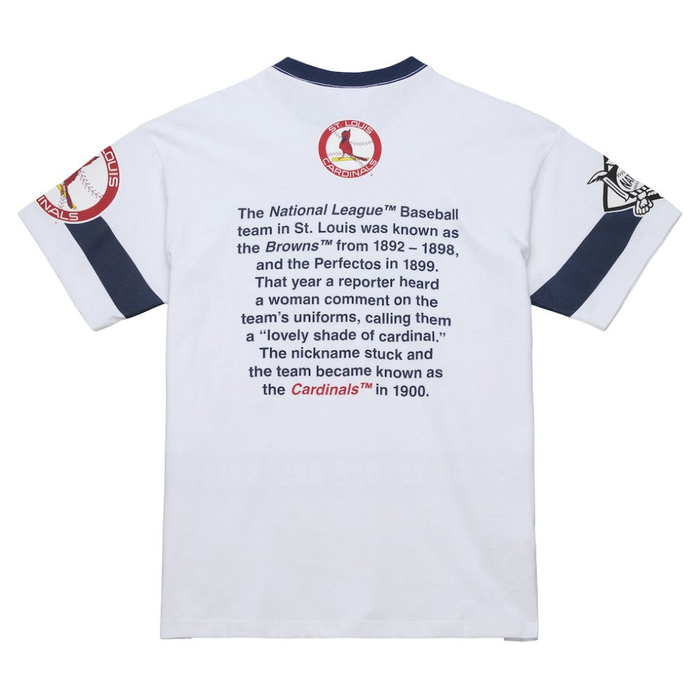 St. Louis Cardinals Cooperstown Collection Team Origins Premium T-Shirt - White | Mitchell & Ness