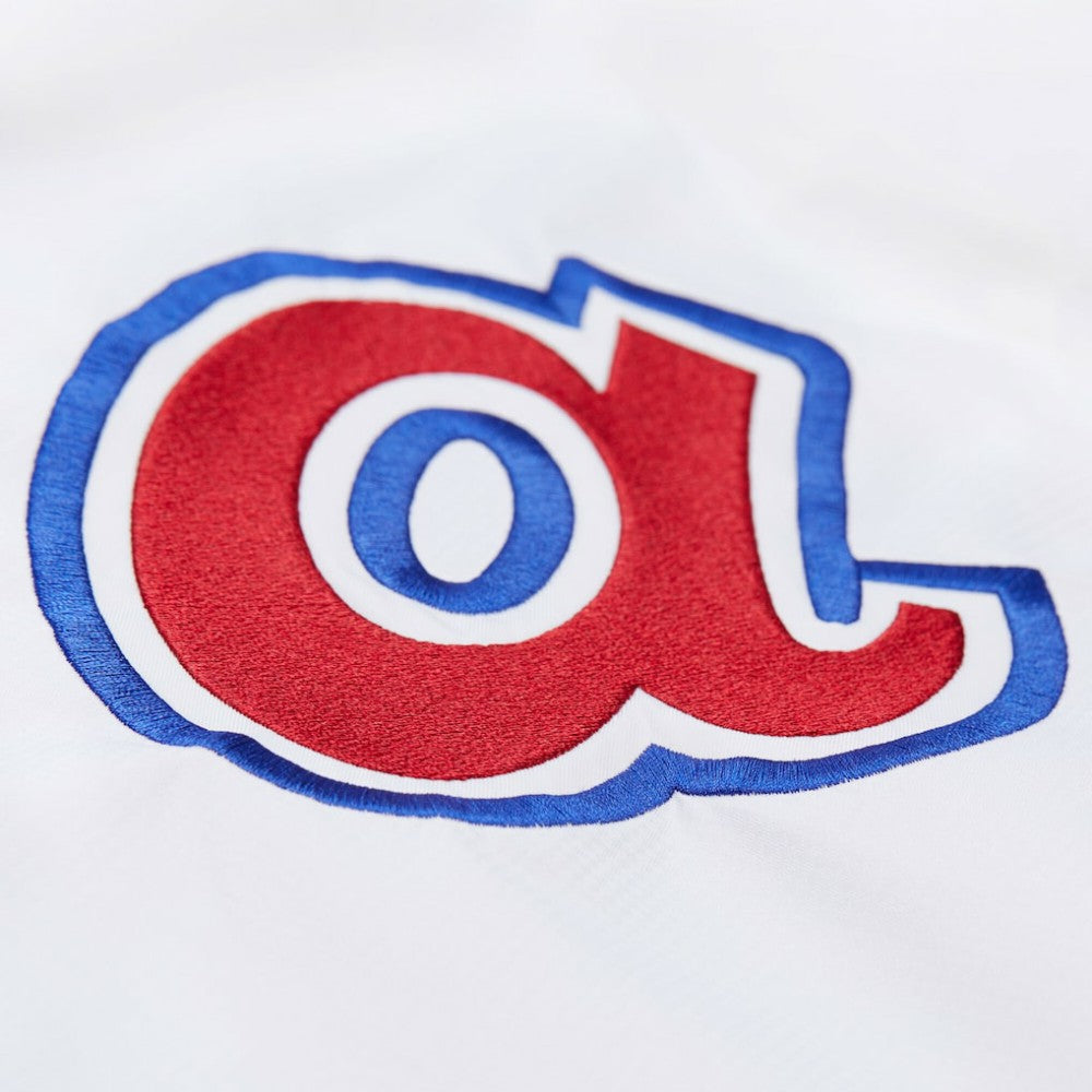 Atlanta Braves Vintage Full-Snap Hooded Coaches Jacket - White | Mitchell & Ness