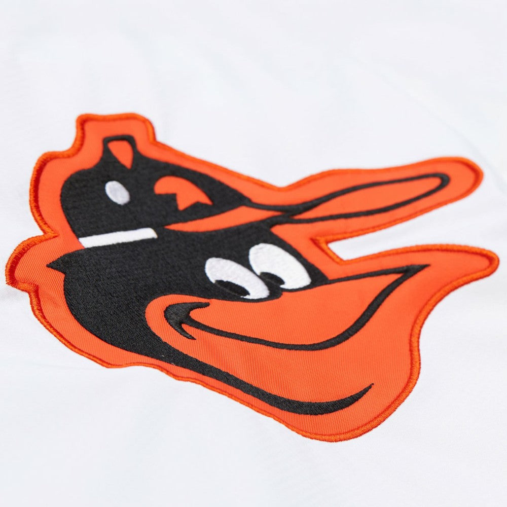 Baltimore Orioles Vintage Full-Snap Hooded Coaches Jacket - White | Mitchell & Ness