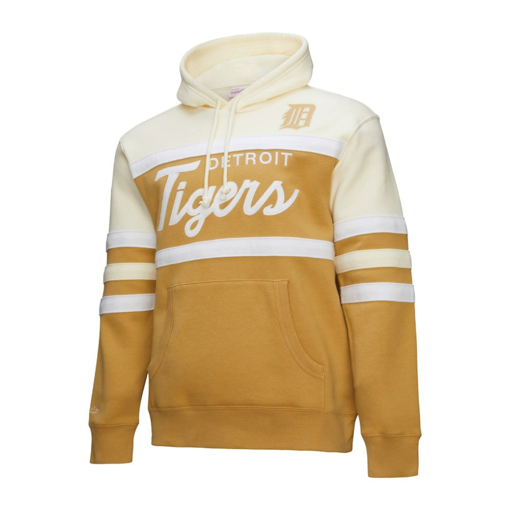 Detroit Tigers Head Coach Pullover Hoodie - Tan/Cream | Mitchell & Ness