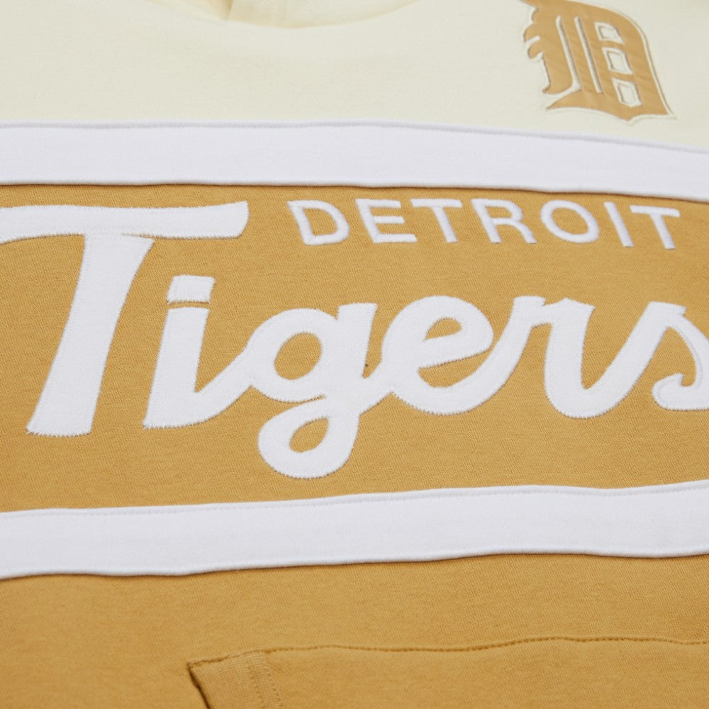 Detroit Tigers Head Coach Pullover Hoodie - Tan/Cream | Mitchell & Ness