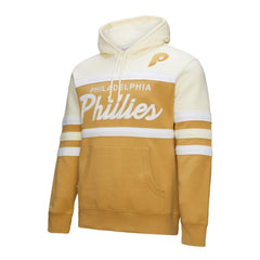 Philadelphia Phillies Head Coach Pullover Hoodie - Tan/Cream | Mitchell & Ness