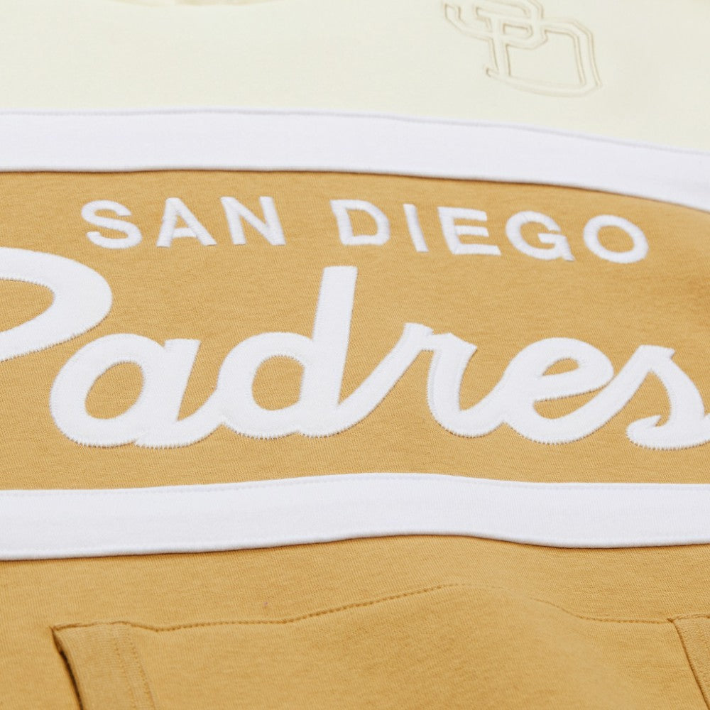 San Diego Padres Head Coach Pullover Hoodie - Tan/Cream | Mitchell & Ness