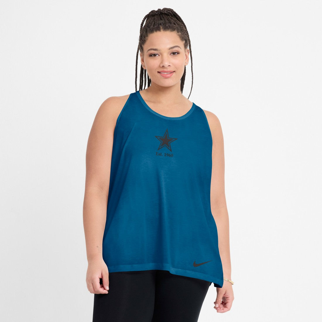 Dallas Cowboys Women's Glory Open-Back Crisscross Dri-FIT Tank Top - Navy | Nike outlet