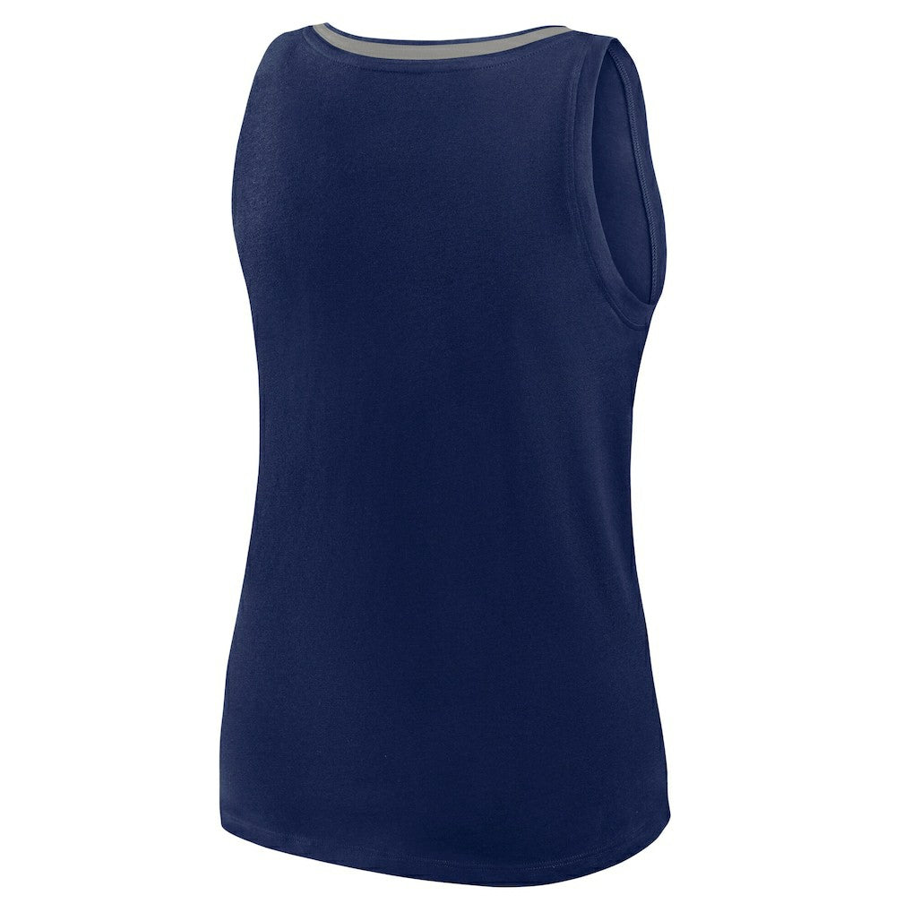 Dallas Cowboys Logo Athletic Women's Stellar Win V-Neck Tank Top - Navy discount