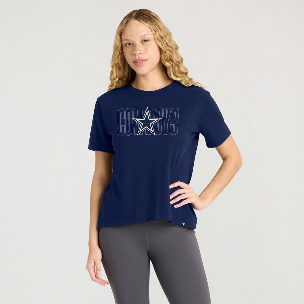 Dallas Cowboys Women's Line Em Up T-Shirt - Navy outlet