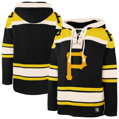 Pittsburgh Pirates Superior Lacer Pullover Hoodie - Black | 47 brand