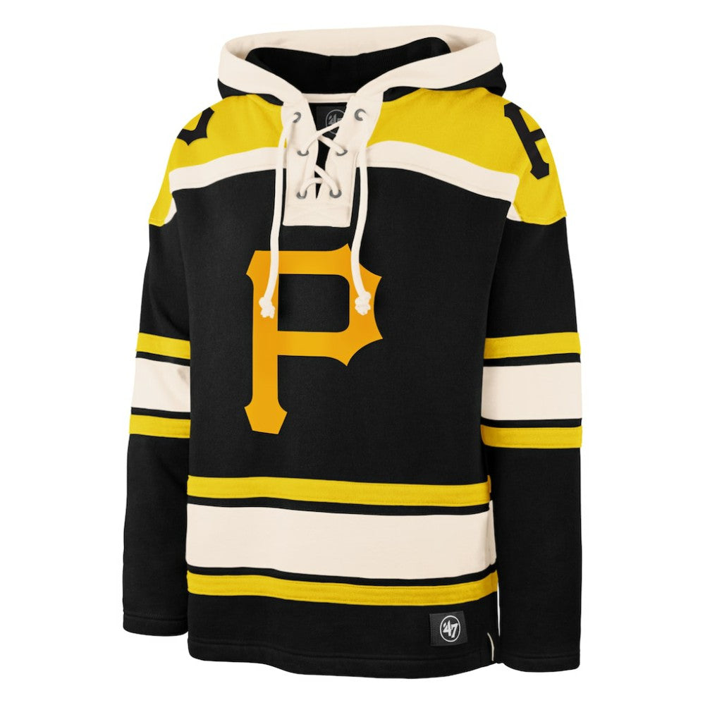 Pittsburgh Pirates Superior Lacer Pullover Hoodie - Black | 47 brand