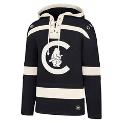Chicago Cubs Superior Lacer Pullover Hoodie - Navy | 47 brand