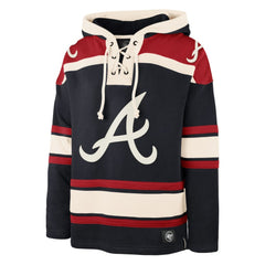Atlanta Braves Superior Lacer Pullover Hoodie - Navy | 47 brand