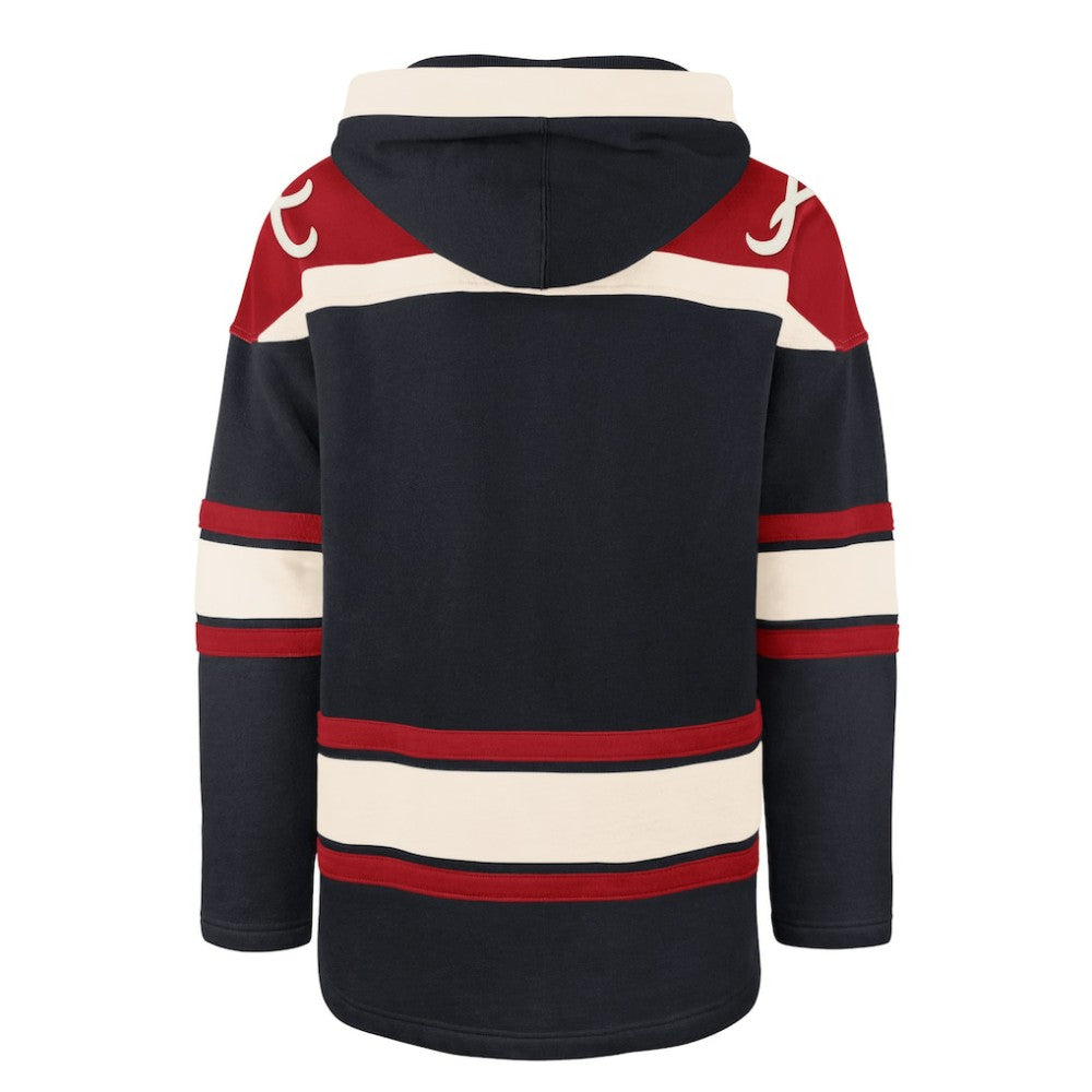 Atlanta Braves Superior Lacer Pullover Hoodie - Navy | 47 brand