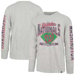 Washington Nationals Fair Ball Franklin Long Sleeve T-Shirt - Gray | 47 brand