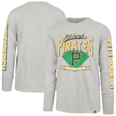 Pittsburgh Pirates Fair Ball Franklin Long Sleeve T-Shirt - Gray | 47 brand