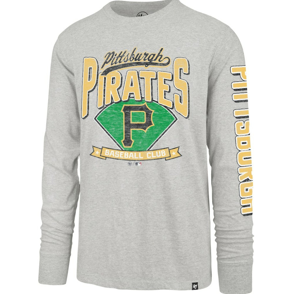 Pittsburgh Pirates Fair Ball Franklin Long Sleeve T-Shirt - Gray | 47 brand