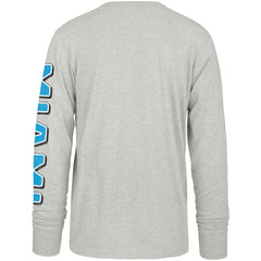 Miami Marlins Fair Ball Franklin Long Sleeve T-Shirt - Gray | 47 brand