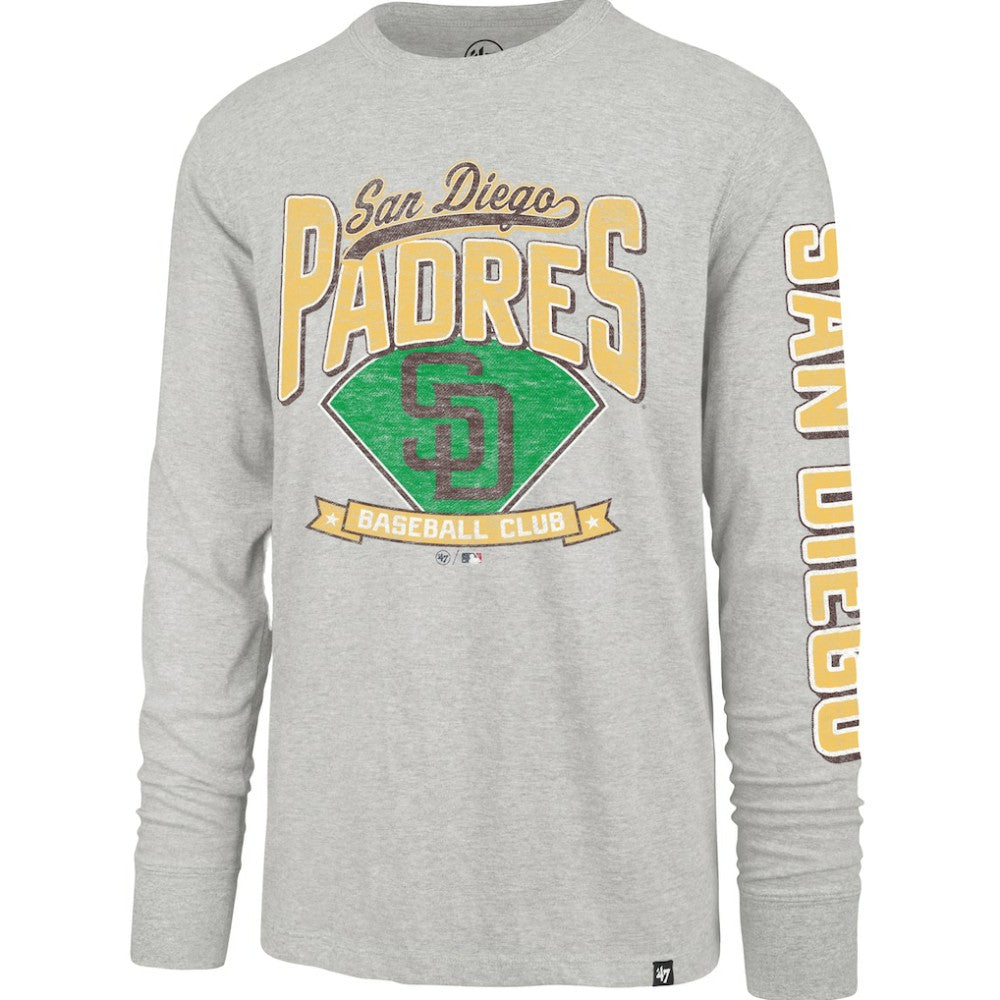 San Diego Padres Fair Ball Franklin Long Sleeve T-Shirt - Gray | 47 brand