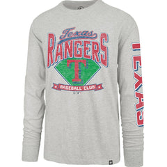 Texas Rangers Fair Ball Franklin Long Sleeve T-Shirt - Gray | 47 brand