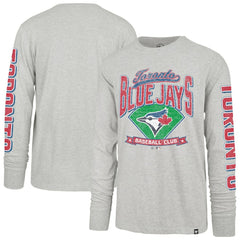 Toronto Blue Jays Fair Ball Franklin Long Sleeve T-Shirt - Gray | 47 brand