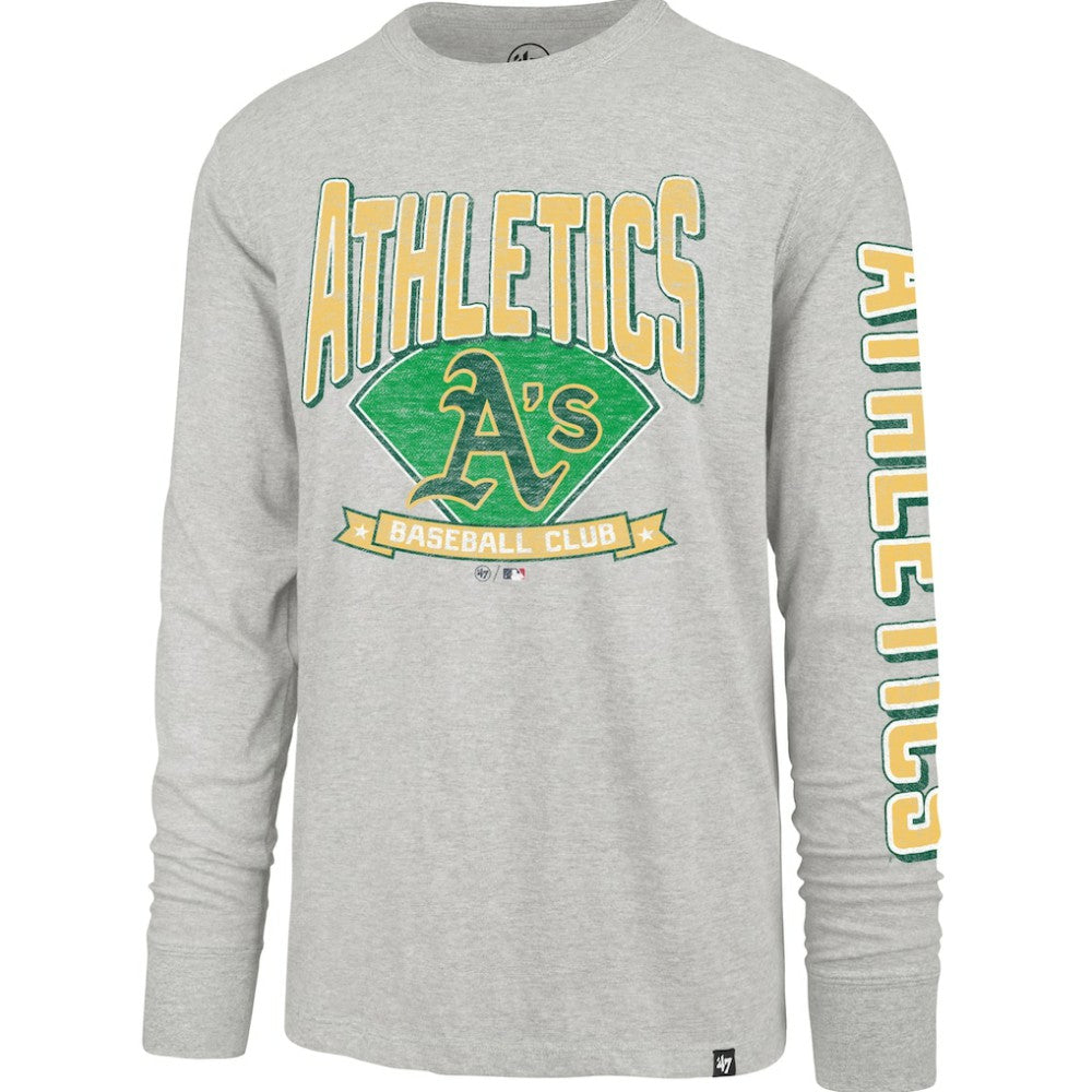 Athletics Fair Ball Franklin Long Sleeve T-Shirt - Gray | 47 brand