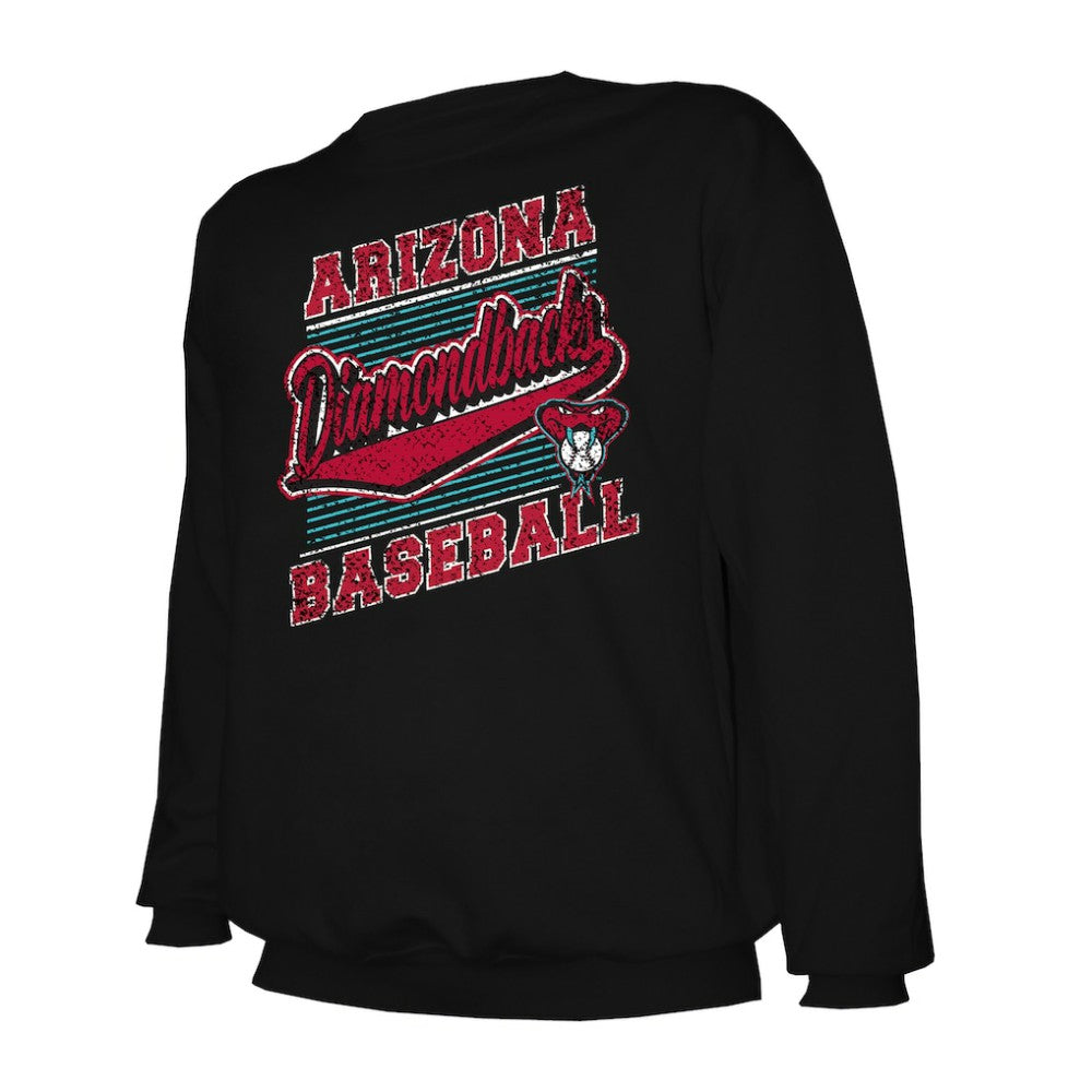 Arizona Diamondbacks Stitches Lightweight Crew Sweatshirt - Black