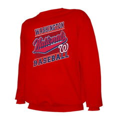 Washington Nationals Stitches Lightweight Crew Sweatshirt - Red