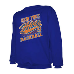 New York Mets Stitches Lightweight Crew Sweatshirt - Royal