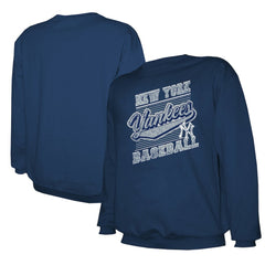 New York Yankees Stitches Lightweight Crew Sweatshirt - Navy