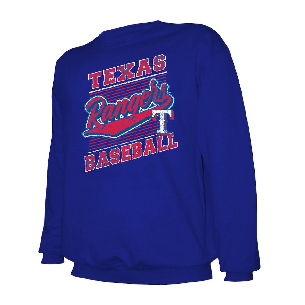 Texas Rangers Stitches Lightweight Crew Sweatshirt - Royal