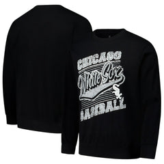 Chicago White Sox Stitches Lightweight Crew Sweatshirt - Black