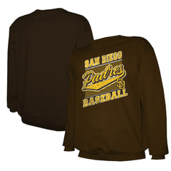 San Diego Padres Stitches Lightweight Crew Sweatshirt - Brown