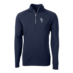 Kansas City Royals Cutter & Buck Adapt Eco Knit Stretch Recycled Quarter-Zip Pullover Top - Navy
