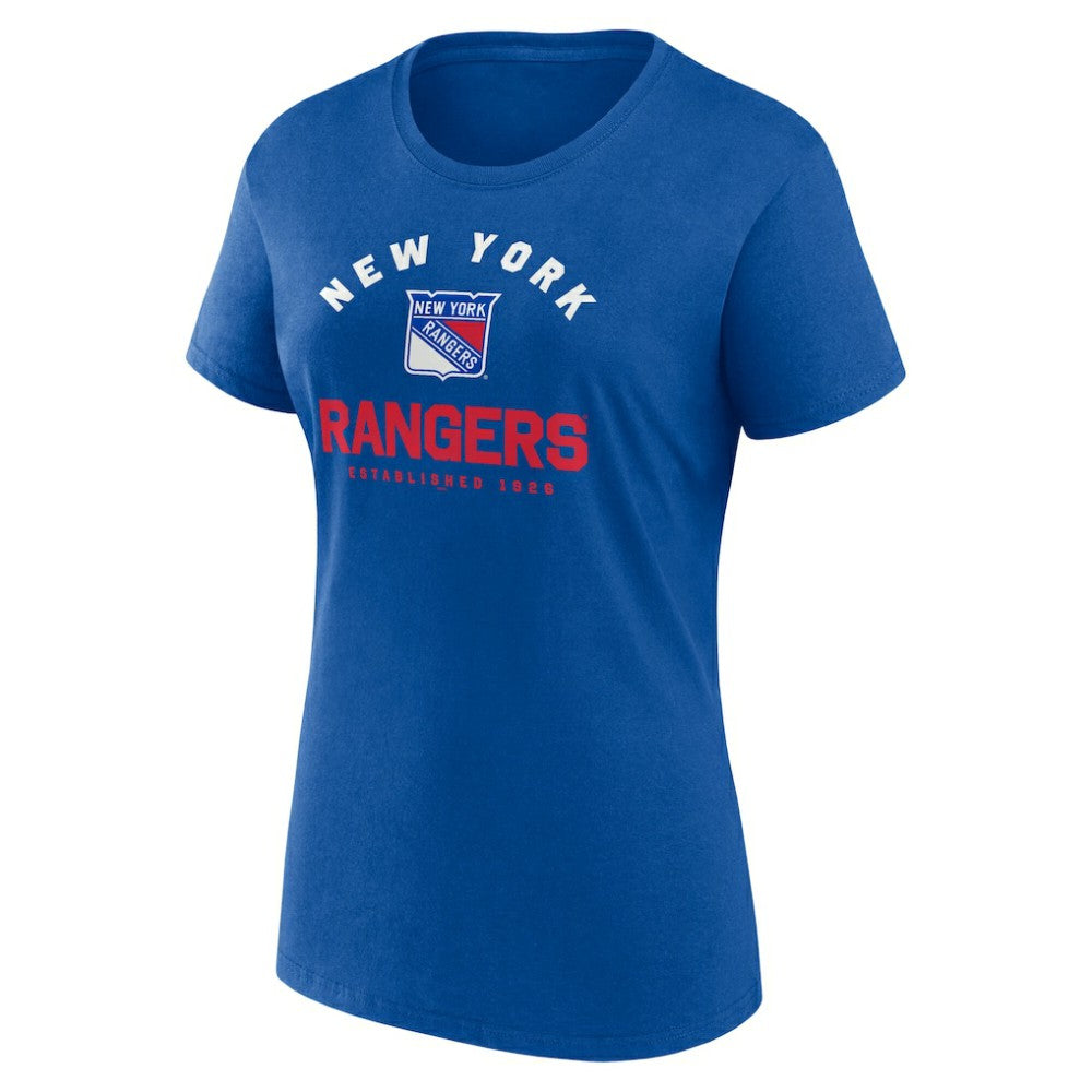 New York Rangers Logo Athletic Women's Unrivaled T-Shirt Blue