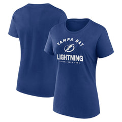 Tampa Bay Lightning Logo Athletic Women's Unrivaled T-Shirt Blue