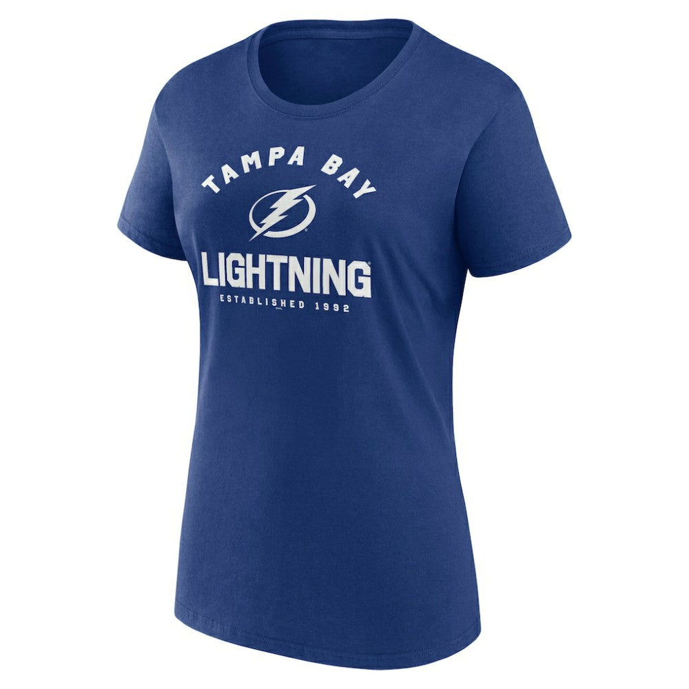Tampa Bay Lightning Logo Athletic Women's Unrivaled T-Shirt Blue