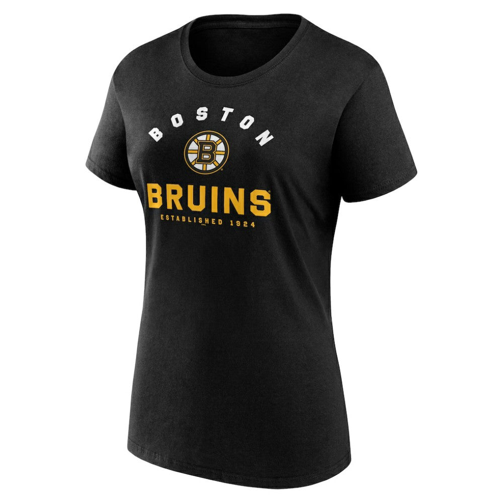 Boston Bruins Logo Athletic Women's Unrivaled T-Shirt Black