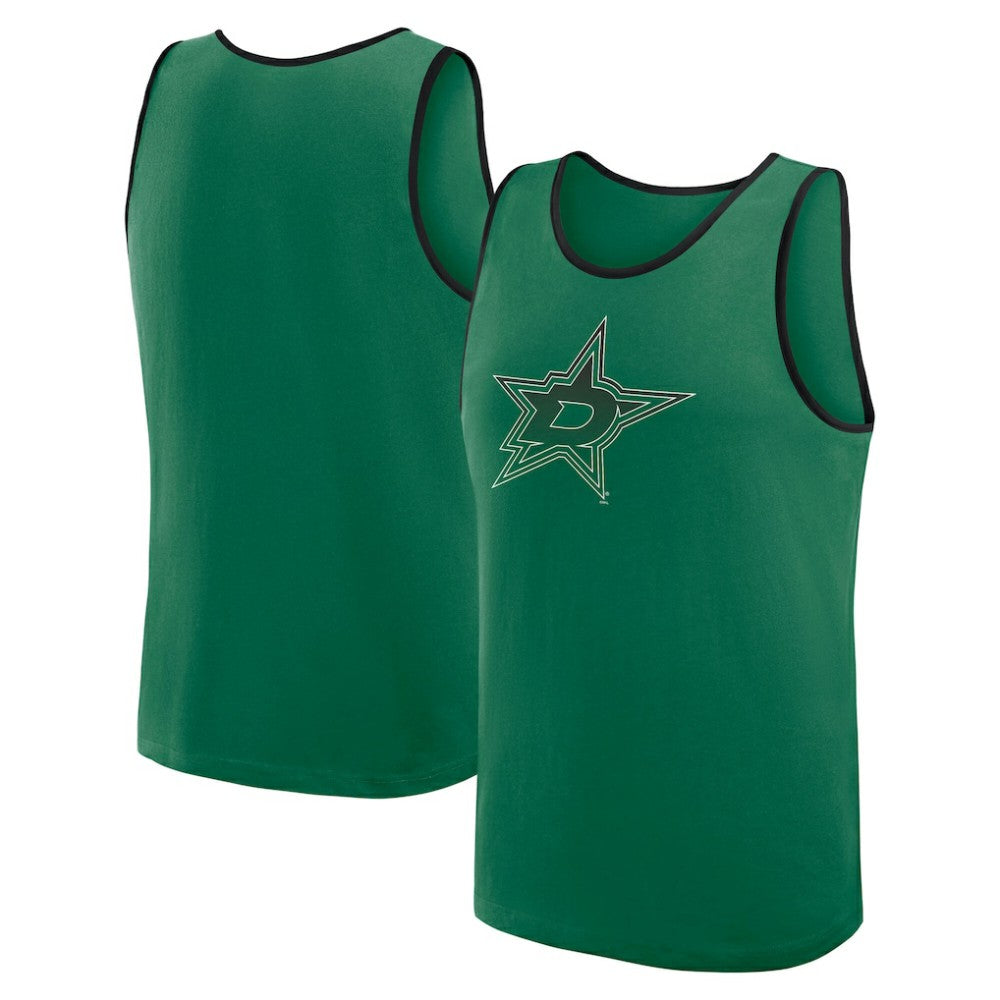 Dallas Stars Logo Athletic Unmatched Success Tank Top Kelly Green