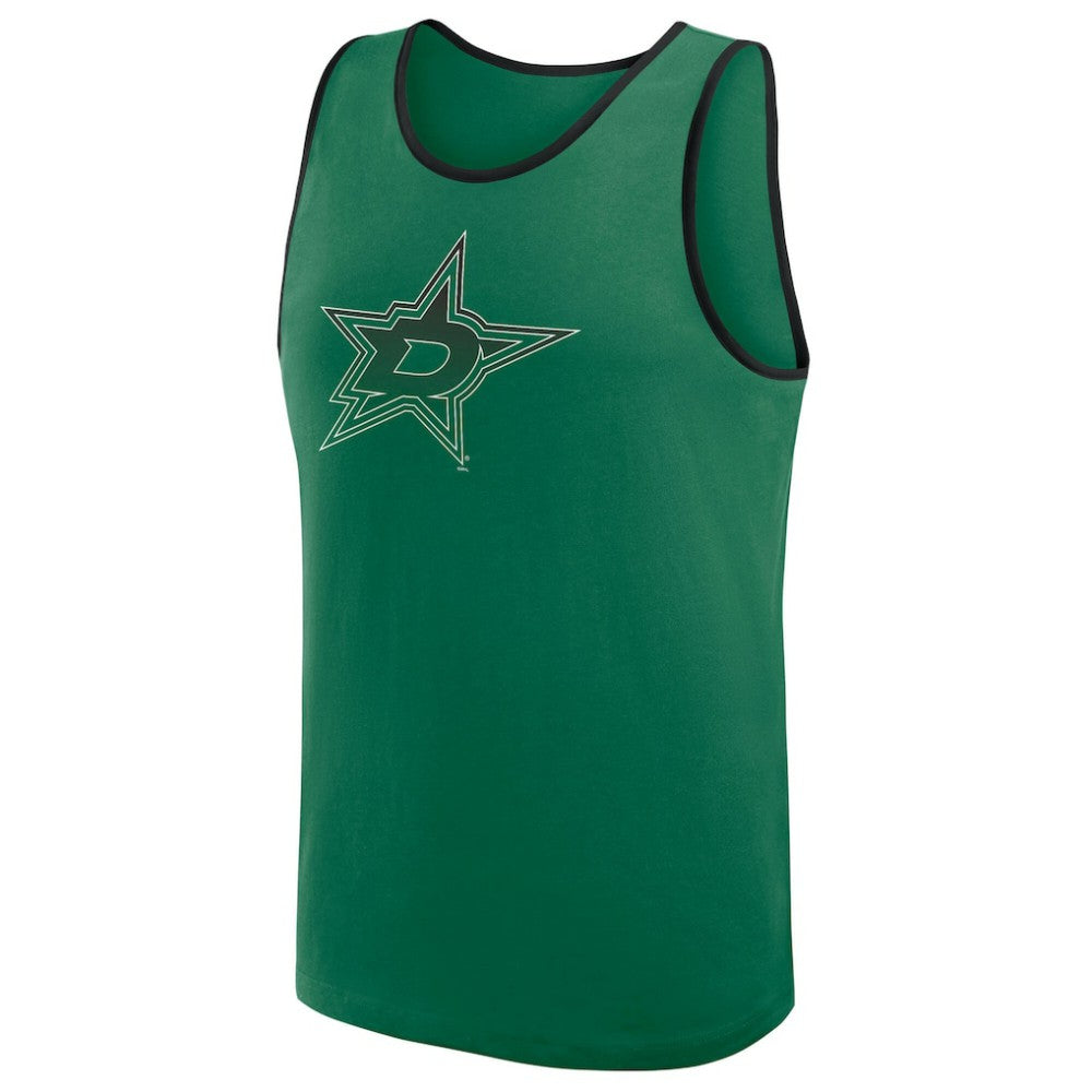 Dallas Stars Logo Athletic Unmatched Success Tank Top Kelly Green