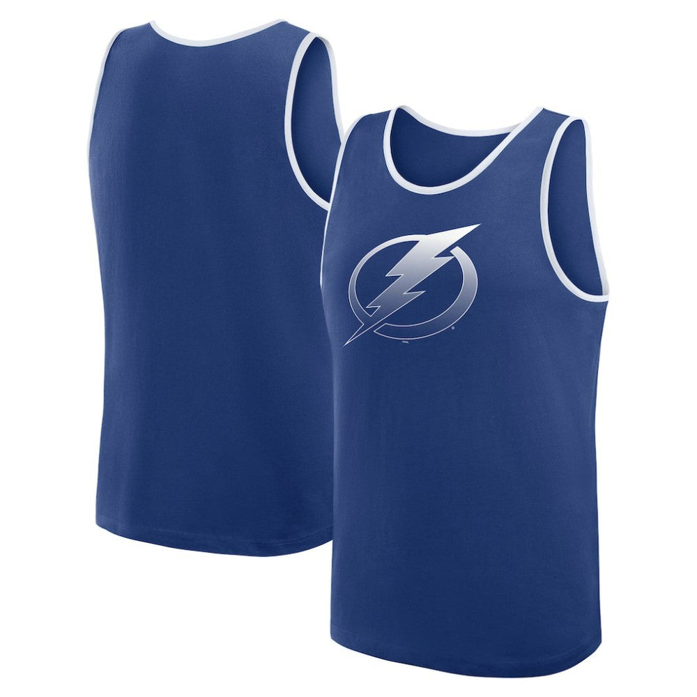 Tampa Bay Lightning Logo Athletic Unmatched Success Tank Top Blue