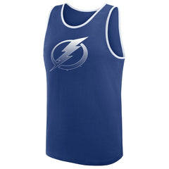 Tampa Bay Lightning Logo Athletic Unmatched Success Tank Top Blue