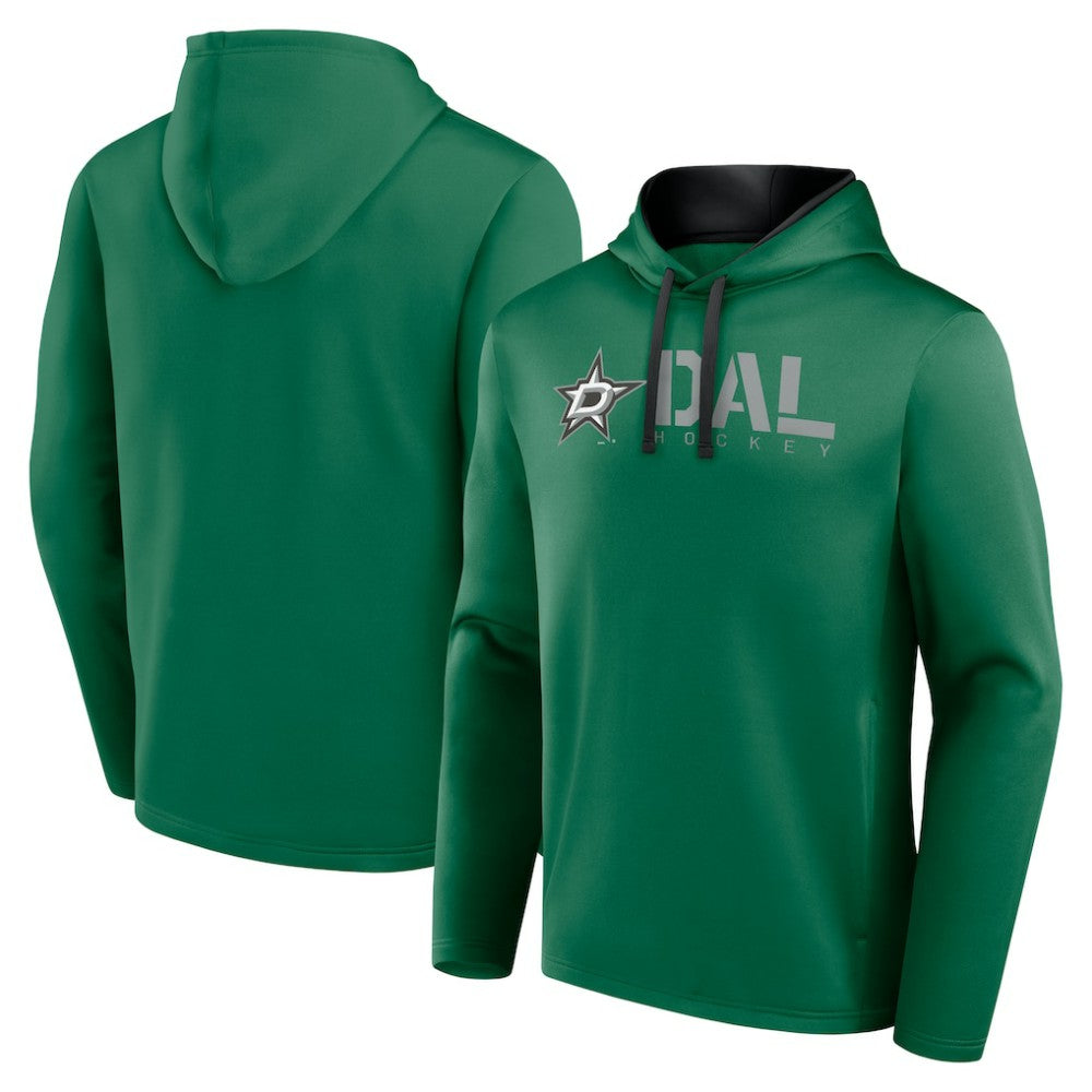 Dallas Stars Logo Athletic Head Start Pullover Hoodie Kelly Green