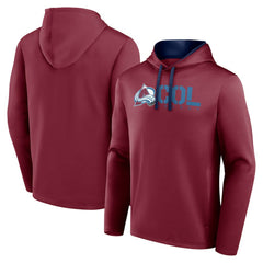 Colorado Avalanche Logo Athletic Head Start Pullover Hoodie Burgundy