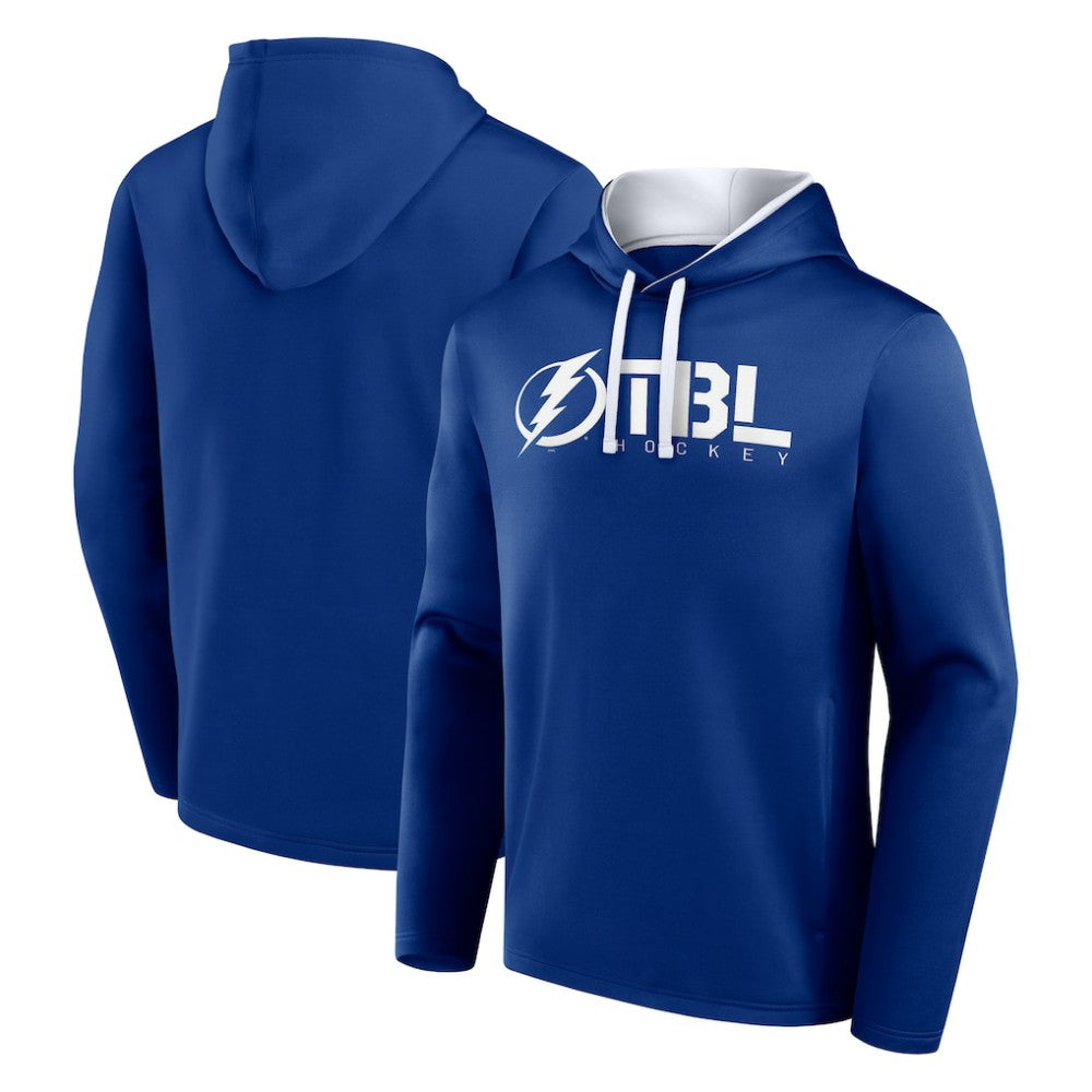 Tampa Bay Lightning Logo Athletic Head Start Pullover Hoodie Blue