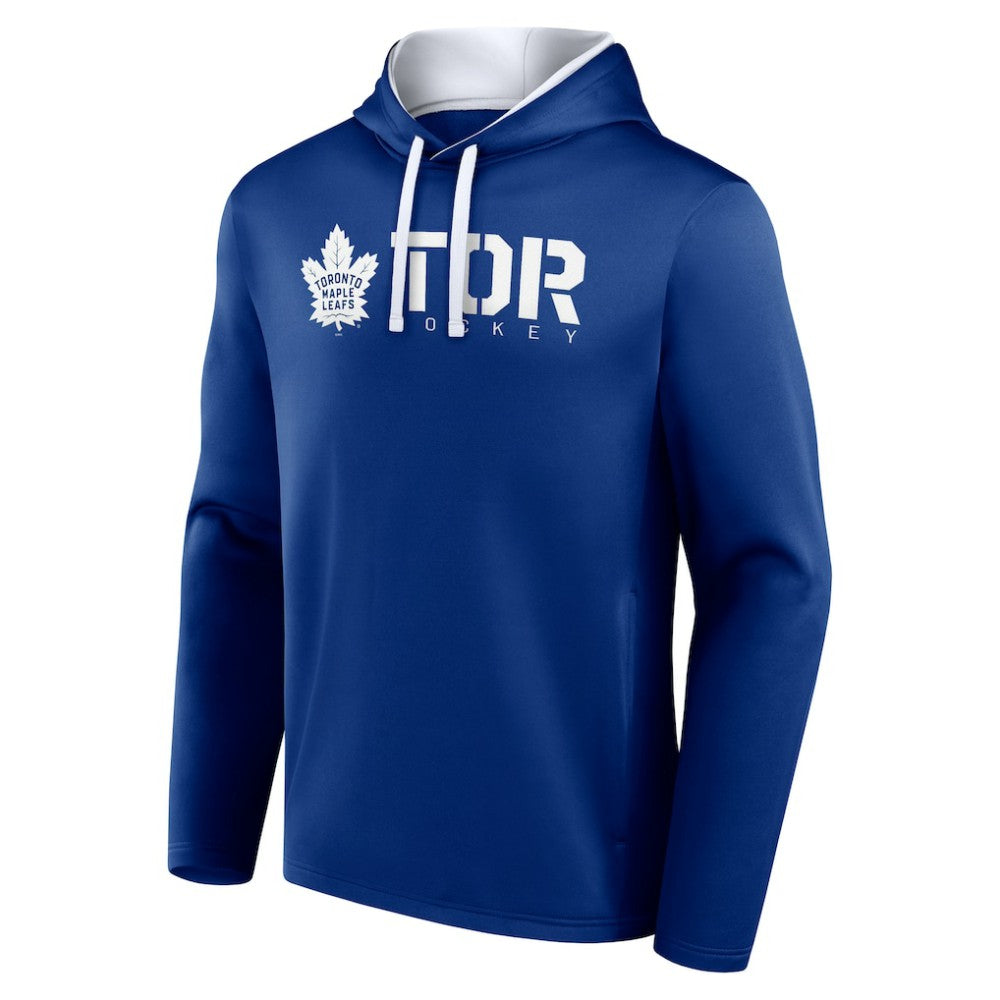 Toronto Maple Leafs Logo Athletic Head Start Pullover Hoodie Blue