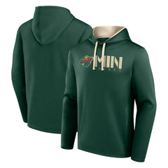 Minnesota Wild Logo Athletic Head Start Pullover Hoodie Green
