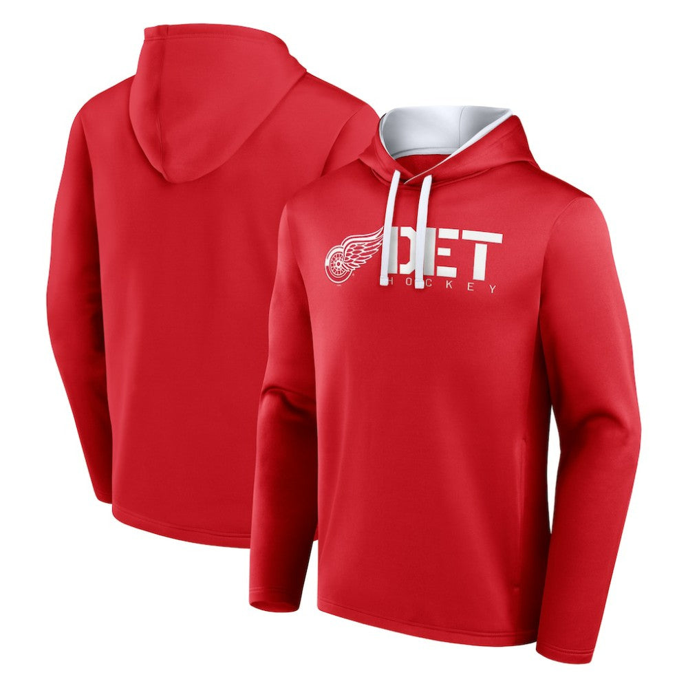 Detroit Red Wings Logo Athletic Head Start Pullover Hoodie Red